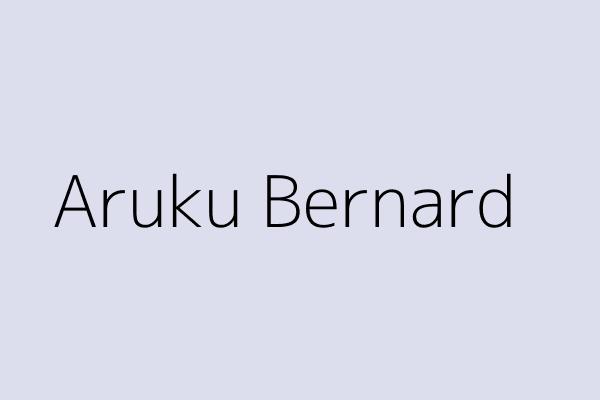 Aruku Bernard 